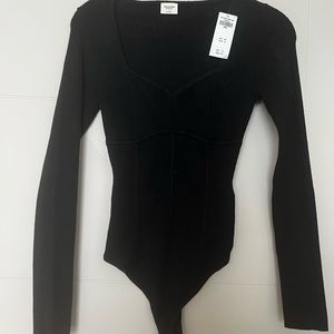 Abercrombie & Fitch Corset Sweetheart Sweater Bodysuit - New with Tags